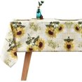 thumbnail image 1 of Fall Sunflower Vinyl Tablecloth Rectangle Plastic PVC Oilcloth Tablecloths Wipeable Table Cloth Cover for Foot Folding Tables Kitchen Dining Room Table Crafting x, 1 of 7