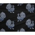 thumbnail image 4 of oneOone Polyester Lycra Fabric Peacock Block Printed Craft Fabric BTY 56 Inch Wide, 4 of 4