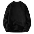 thumbnail image 4 of Ketyyh-chn99 Cardigans pour Hommes à Manches Longues avec Capuche Mode pour Hommes Décontracté Couleur Unie Simple Chandail à Col Rond Chandail Noir, TG, 4 of 4