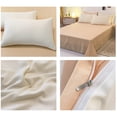 thumbnail image 4 of 4 Piece Bedding Set | Duvet Cover, Fitted Sheet & Pillowcases | Reversible Design for Student Dorm, Guest Room & Home | Soft Washed Polyester Microfiber | Twin, Full & Queen Sizes, 4 of 6