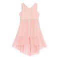 thumbnail image 3 of Oyolan Robe Sans Manches à Paillettes et Strass pour Enfants, Robe de Demoiselle d'Honneur en Chiffon, Robe de Fête de Mariage, Robe de Bal, Rose 12, 3 of 7