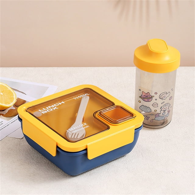 EGNMCR Lunch Bags for Women Lunch Box Bento Box Portable Plastic Partition Integrated Lunch Box, Multi-functional Light Food Bento Box lunch boxes