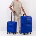 thumbnail image 3 of Jetstream® 2-Piece Softside Luggage Set – 28" Large Spinner Checked Suitcase and 20" Carry-On Spinner Luggage, 3 of 10