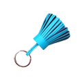 thumbnail image 2 of Keychain Decorative Keyring Leather Pendant Tassel Handmade Handicraft Color Decorative Key Chain Hanging Decoration Holder Purse Wallet Sky Blue, 2 of 6