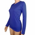 thumbnail image 2 of MeetoTime Womens T-Shirt Basic Long Sleeve Crew Neck Solid Color Tee Tops Blouse Casual Tunic Tops, 2 of 4