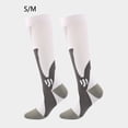 thumbnail image 2 of Chaussettes de Soccer Confortables Respirantes à Hydratation Bas de Soccer Chauffe-Maillot Mi-Mollet Extensibles Sport Plein Air Escalade Randonnée Blanc Blanc>P/M, 2 of 8