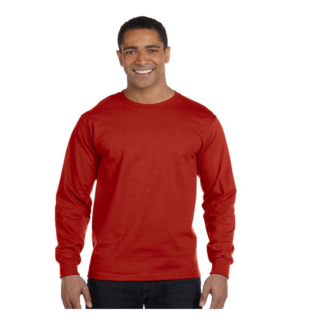 Hanes T-Shirt Robuste à Manches Longues et Col Ras du Cou pour Hommes, Style 5186