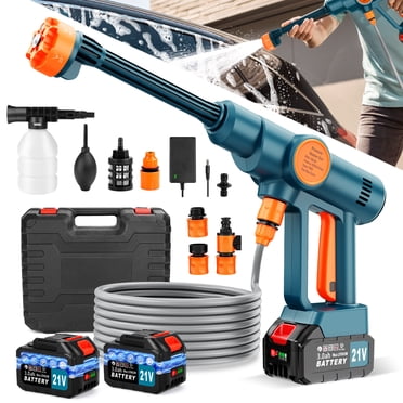Fovendi Cordless Pressure Washer, 970PSI Electric Power Washers, Water Pressure Machine with 6-in-1 Nozzle, 2.4GPM ,17FT Hose, for Cars Patio Floor