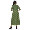thumbnail image 4 of Moomaya Printed Front Slit A-Line Kurtis For Women Short Sleeve Summer Kurta, 4 of 5