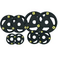 thumbnail image 1 of HAJEX Olympic Rubber Tri-Grip Plates Set 2 inch - 143LB Set - ( 5.5LB, 11LB, 22LB, & 33LB), 1 of 6