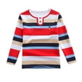 thumbnail image 1 of MIASHUI Hauts à Manches Longues Chemise pour Enfants T-Shirt à Manches Longues avec Col Design Deux Pièces pour Garçons et Filles, Rouge, 8-9 Ans, 1 of 3