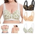 thumbnail image 1 of CFLVAEK Bras for Women Plus Size Front Closure Supportive Bras Comfort Wireless Everyday Bras Full Coverage Beauty Back Bralettes White 52G, 1 of 8