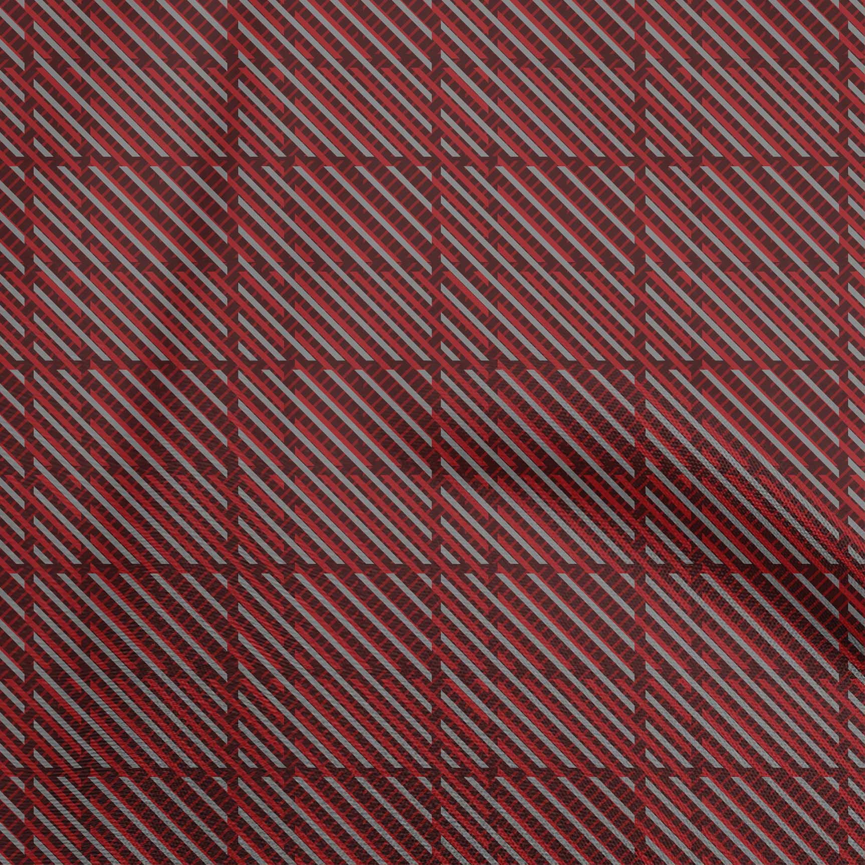 oneOone Cotton Silk Red Fabric Diagonal Craft Projects Decor Fabric Printed By The Yard 42 Inch Wide