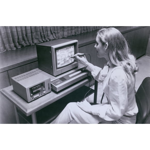 Matsushita Computer Cassette-Tv And Home Computer System Used A Touch Screen Interface And A Tape Cassette Drive. Ca. 1980. History (36 x 24)