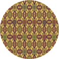thumbnail image 1 of Ahgly Company Tapis Rond Lavable en Machine Intérieur Transitionnel Jaune, 5 Pieds Rond, 1 of 7