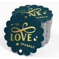 thumbnail image 4 of Inkdotpot Real Gold Foil Let Love Sparkle Wedding Tags Favor Hang Paper Tags 100 Pieces, 4 of 6