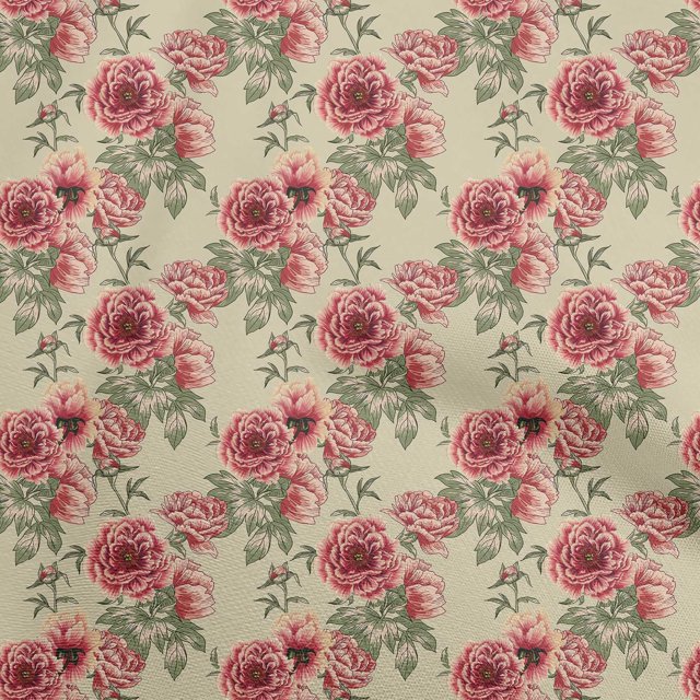 oneOone Rayon Light Green Fabric Florals Sewing Craft Projects Fabric Prints By Yard 56 Inch Wide