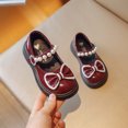 thumbnail image 1 of Chaussures en Cuir Noires pour Filles Chaussures en Cuir Blanches Chaussures de Princesse Chaussures de Performance Printemps et Automne Chaussures pour Bébé Super Souples, 1 of 6