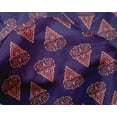 thumbnail image 4 of oneOone Silk Tabby Fabric Leaves & Floral Block Printed Fabric 1 Yard 42 Inch Wide, 4 of 4
