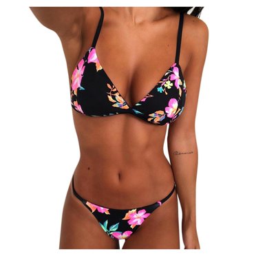 TopLLC Women's Animal Print Bikini Ribbed Leopard Snakeskin V-Notch Swimsuit Hig Cut Bikini Set Tankini for Women Swimwear