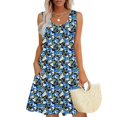 thumbnail image 1 of Ovzne Robes pour Femmes 2025 Robe Femmes Décontractée Ample Été Imprimée Robe Sans Manches Col en V Haut/chemise Ensemble Grande Taille Maxi Robe Imprimée Liquidation, 1 of 6