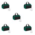 thumbnail image 1 of QualitChoice Sac à Outils pour Électricien, Boîte de Rangement Ajustable, Étanche, Grande Capacité, Kit d'Outils de Maintenance, Noir Vert/13 Pouces, 5 Pcs, 1 of 6