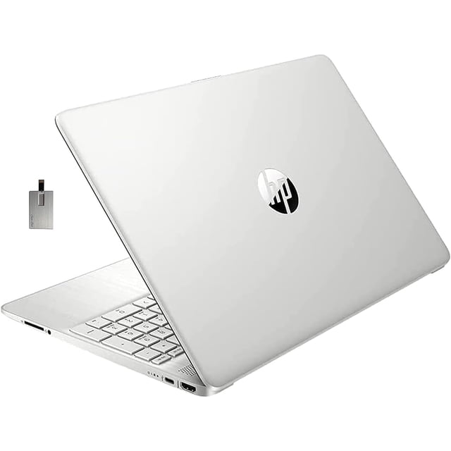 HP Portable 15,6 Po FHD, Processeur AMD Ryzen 5-5500U, 32 Go de RAM, SSD PCIe 2 To, Graphiques AMD Radeon, Caméra Web HD, Wi-fi, Bluetooth, Win 11, Argent, Carte USB Hotface 32 Go