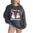 thumbnail image 2 of Chandail de Noël pour Femmes 2023 Mode Manches Longues Col Rond Imprimé de Noël Hauts Amples Blouse Chandails en Liquidation, 2 of 5