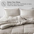 thumbnail image 3 of Bare Home Goose Down Alternative Comforter Set - 3 Piece Set - Queen, Stone - Modern Plaid/Pinstripe, 3 of 4
