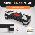 thumbnail image 3 of BalanceFrom Aerobic Step Platform Trainer with Adjustable 3-Level Risers, Black & Gray, 3 of 7