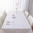 thumbnail image 1 of TOPINCN Nappe de Cuisine en PVC Résistante à l'Huile pour Salle à Manger, Nappe de Bout de Canapé, Protège-Nappe, Imprimé à Carreaux Noir et Blanc, Protège-Table, Nappe, 1 of 8