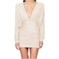 thumbnail image 1 of Pisexur Robes pour Femmes Robe de Cocktail à Col en V Profond Robe de Soirée à Paillettes de Mode Robe de Boîte de Nuit de Fête Tunique Dos Ouvert Robes de Retour à la Maison Robe Élégante pour Invitée de Mariage Robe Midi, 1 of 6