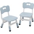 thumbnail image 3 of OUYAWEI 2 Pack 3-Level Height Adjustable Child Chair Non-Slip Pads 180 Lbs Plastic Nursery Light Gray Home Classroom, 3 of 8