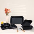thumbnail image 4 of Nonstick, Carbon Steel Oven Safe Bakeware Set, Durable Baking Pans Set, Sheet Pans for Baking, Oven Safe Tray Black 5PCS, 4 of 6