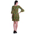 thumbnail image 4 of Moomaya Robe Courte Imprimée pour Femmes, Manches Évasées, Coupe Droite, Robes pour Femmes, Vêtements d'Été Décontractés, 4 of 6
