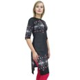 thumbnail image 1 of Bimba kurti Kurta Ethnique à Manches 3/4 Imprimée Noire pour Femmes 20, 1 of 6
