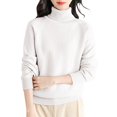 thumbnail image 2 of IMENGL Wool sweater turtleneck first line, White L, Size M-2XL, 2 of 4
