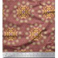 thumbnail image 1 of Soimoi Silk Fabric Moroccan Damask Print Fabric by Yard 42 Inch Wide, 1 of 3