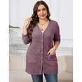 thumbnail image 3 of AviBest Plus Size Cardigans for Women Lightweight Long Sleeve Open Front Button Up Fall Thin Cardigans with Pockets, 1XL-5XL, 3 of 6