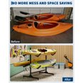 thumbnail image 4 of Heavy Duty Double-Sided Freestanding Kayak Storage Rack–Adjustable Width,Lockable Wheels,Holds 4 Kayaks/Canoes/Paddle Boards – Weather-Resistant Outdoor or Garage Organizer, Double-Sided Double Layer, 4 of 8