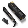 thumbnail image 1 of Terviiix 1/2'' Travel Hair Straightener for Heat Adjustable, Portable Ceramic Mini Flat Iron, Black, 1 of 5