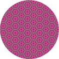 thumbnail image 1 of Ahgly Company Machine Washable Indoor Round Transitional Deep Pink Area Rugs, 5' Round, 1 of 7