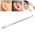 thumbnail image 1 of Earwax Curette Remover, Glossy Rounded Stainless Steel Double Head Relieve Itching Ear Spoon  for Home Silver, 1 of 7