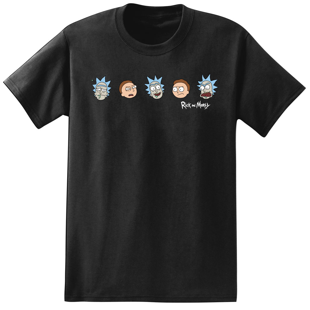 Rick and Morty - T-Shirt Homme Expressions de Tête