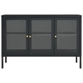 thumbnail image 5 of vidaXL Buffet Anthracite 105x35x70 cm Acier et Verre, 5 of 5