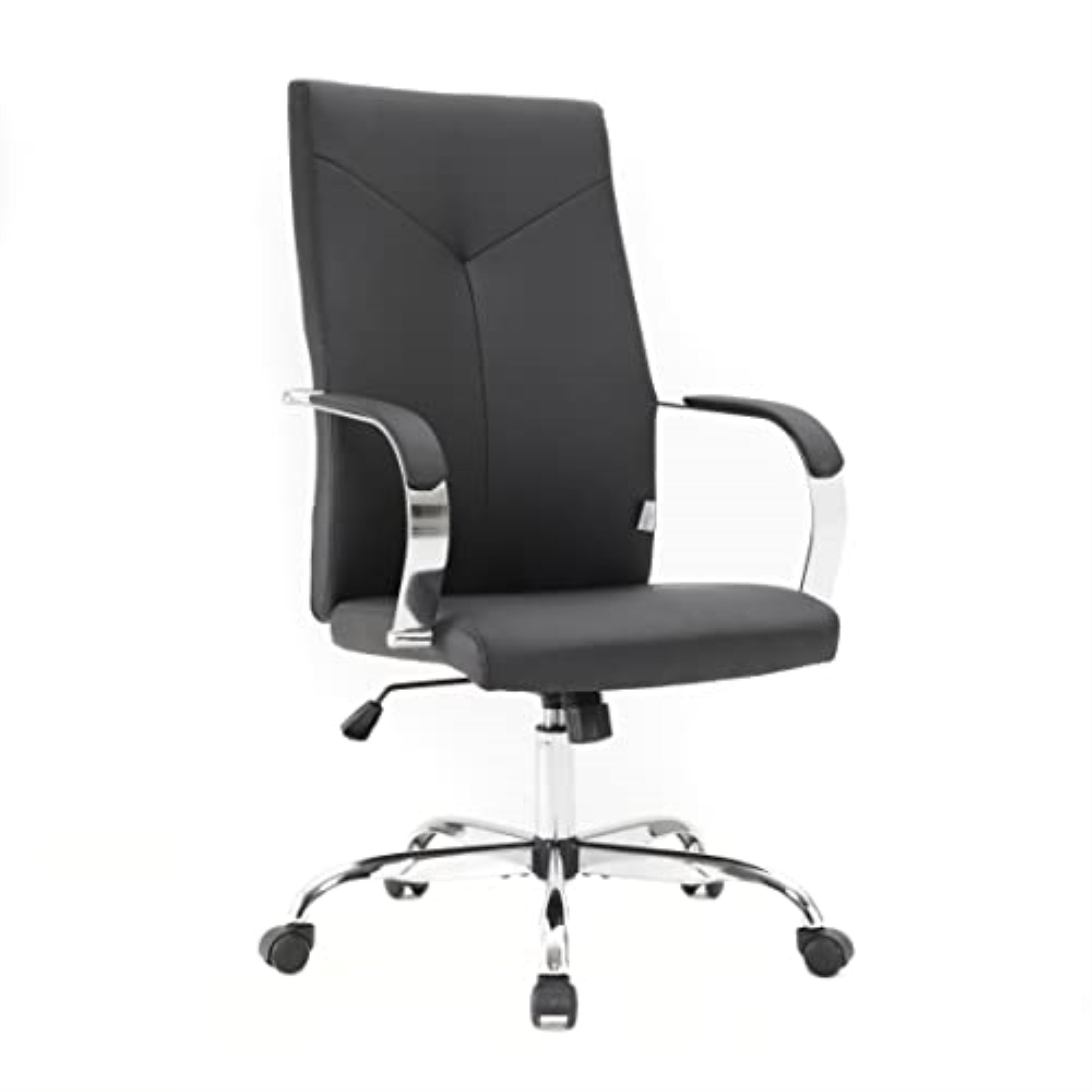 LeisureMod Sonora Modern High-Back Tall Adjustable Height Leather Conference Office Chair with Tilt & 360 Degree Swivel