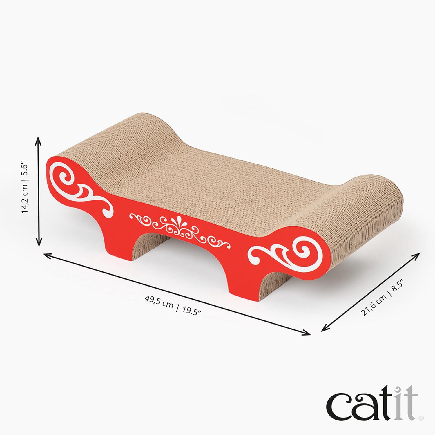 Catit Style Banc Griffoir pour Chat avec Herbe à Chat, Motif Urbain
