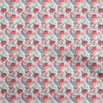thumbnail image 1 of oneOone Rayon Red Fabric Floral Sewing Material Print Fabric By The Yard 56 Inch Wide, 1 of 5
