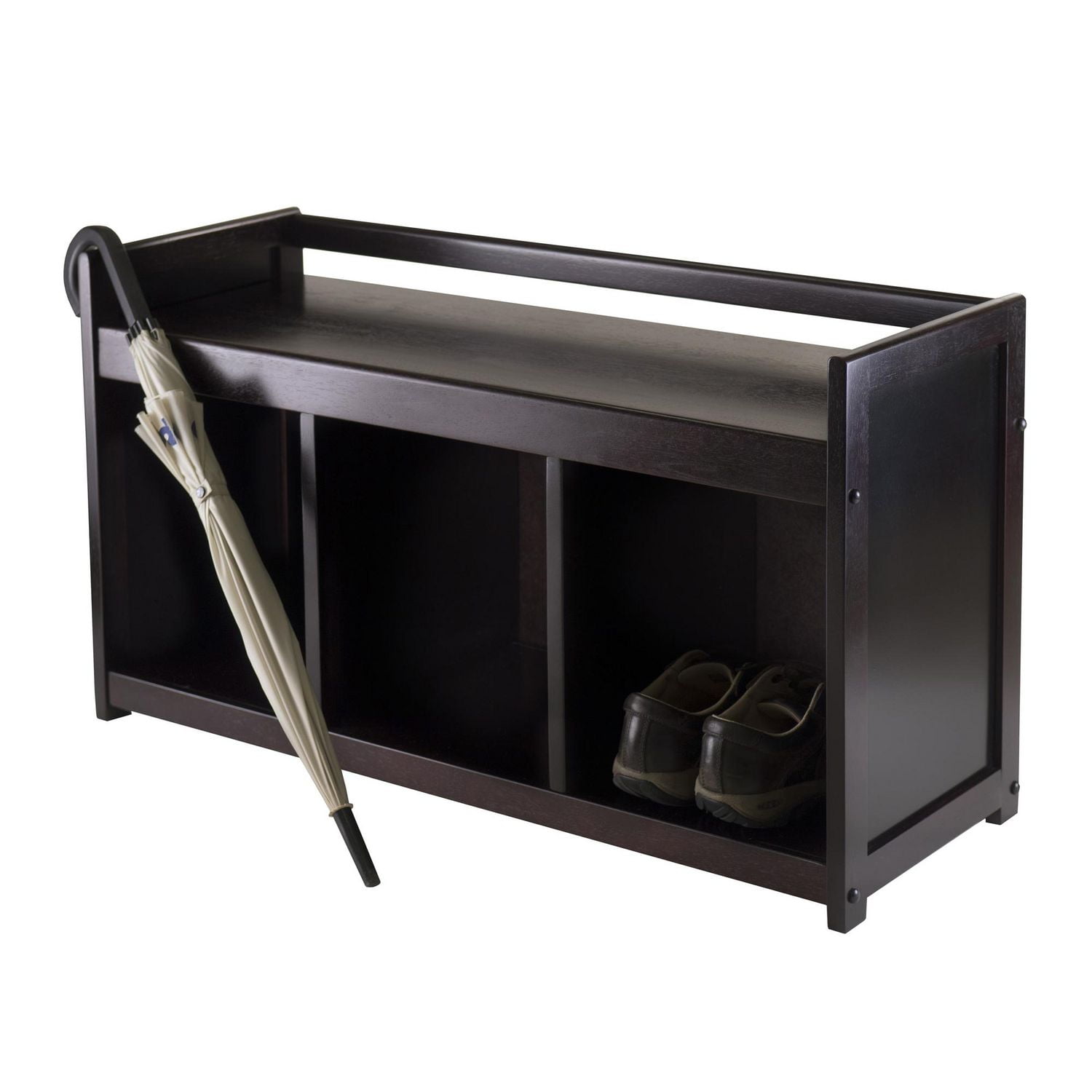 Banc de rangement Addison de Winsome Trading Inc. 4 pièces avec 3 sections