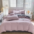 thumbnail image 4 of All-Season Bedding Set - 4-Piece Washable Solid Color Bed Sheet Duvet Cover and Pillowcases, 4 of 9